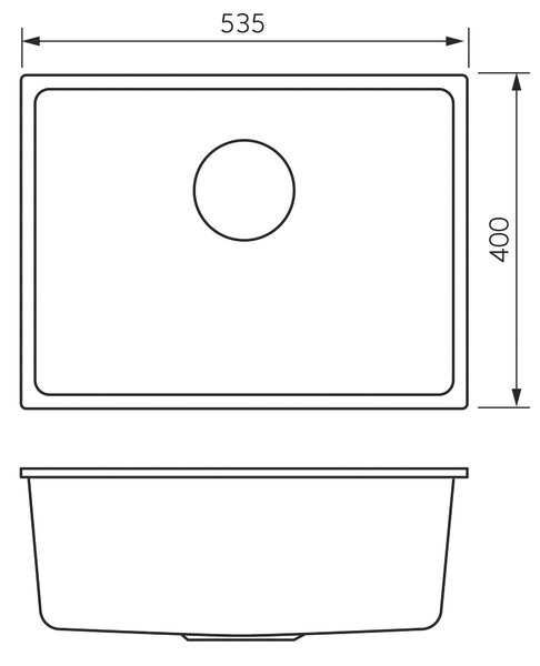 Ferro Stampo granitový dřez 54x40 cm béžová DRGS1-U/40/54SA