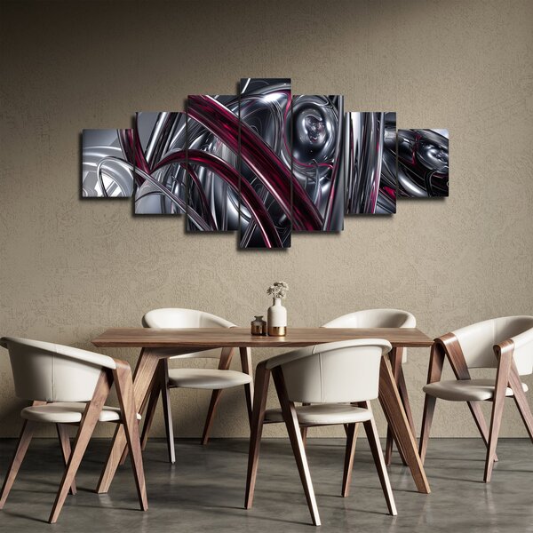Obraz šedé abstrakce (210x100 cm)