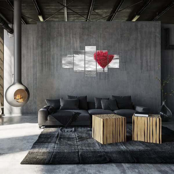 Obraz - Srdce korunou stromu (125x70 cm)