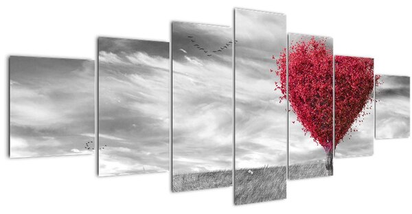 Obraz - Srdce korunou stromu (210x100 cm)