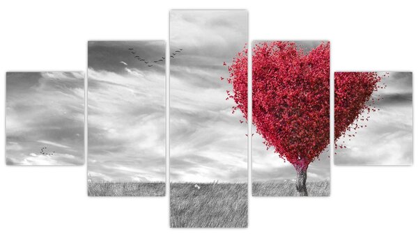 Obraz - Srdce korunou stromu (125x70 cm)