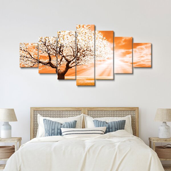 Oranžový obraz stromu (210x100 cm)