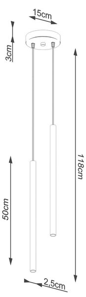 Sollux Lighting Pastelo závěsné svítidlo 2x8 W bílá-žlutá SL.2138