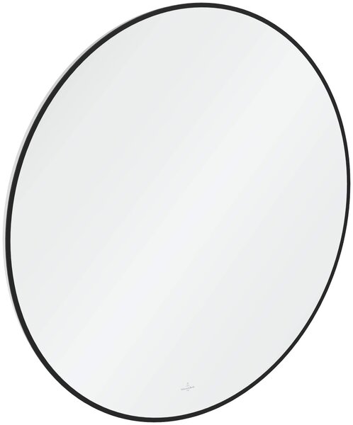Villeroy & Boch zrcadlo 90x90 cm kulatý s osvětlením černá A4899000