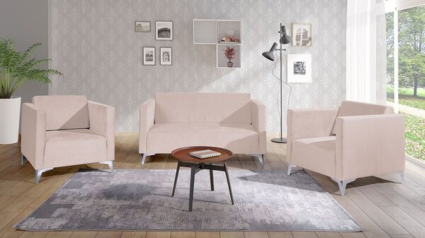 Sedací souprava Denim 2 + 1 + 1, Potah: Solo 257, Barva nožiček:: lesk bílý 5902928303711