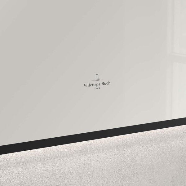 Villeroy & Boch zrcadlo 60x60 cm kulatý s osvětlením černá A4886000