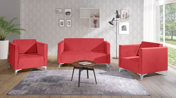 Sedací souprava Denim 2 + 1 + 1, Potah: Solo 257, Barva nožiček:: lesk bílý 5902928303711