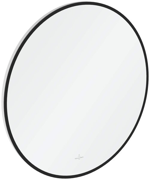 Villeroy & Boch zrcadlo 60x60 cm kulatý s osvětlením černá A4886000