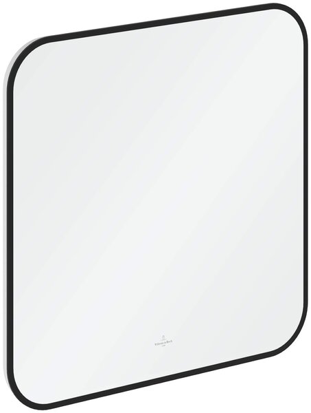 Villeroy & Boch zrcadlo 60x60 cm čtvercový s osvětlením černá A4906000