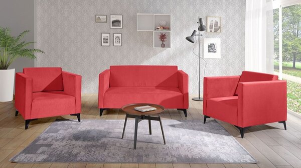 Sedací souprava Denim 2 + 1 + 1, Potah: Solo 257, Barva nožiček:: lesk bílý 5902928303711