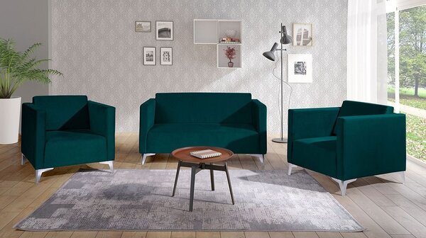 Sedací souprava Denim 2 + 1 + 1, Potah: Solo 257, Barva nožiček:: lesk bílý 5902928303711