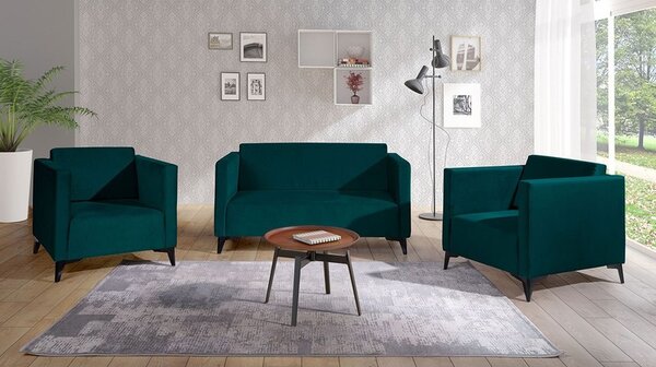 Sedací souprava Denim 2 + 1 + 1, Potah: Solo 257, Barva nožiček:: lesk bílý 5902928303711
