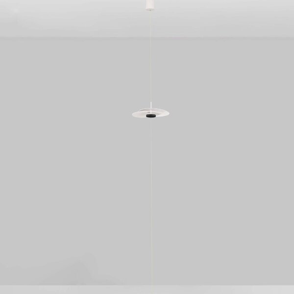 Bílá kovová stojací LED lampa Nova Luce Olea 390 cm
