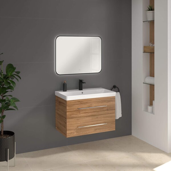 Villeroy & Boch zrcadlo 80x60 cm obdélníkový s osvětlením černá A4908000