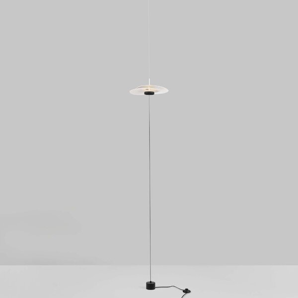 Bílá kovová stojací LED lampa Nova Luce Olea 340 cm