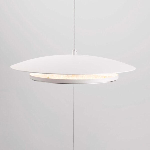 Bílá kovová stojací LED lampa Nova Luce Olos 330 cm