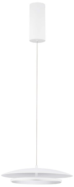 Bílé kovové závěsné LED světlo Nova Luce Olos 35 cm