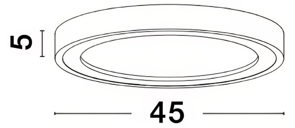 Hnědé kovové stropní LED světlo Nova Luce Nodi 45 cm