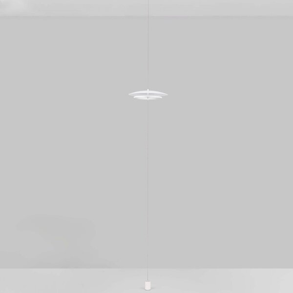 Bílá kovová stojací LED lampa Nova Luce Olos 330 cm