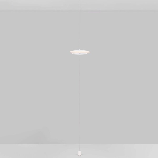Bílá kovová stojací LED lampa Nova Luce Olos 330 cm