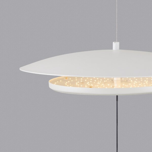 Bílá kovová stojací LED lampa Nova Luce Olos 370 cm