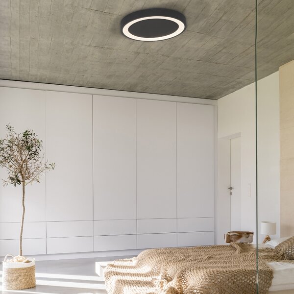 Černé kovové stropní LED světlo Nova Luce Nodi 45 cm