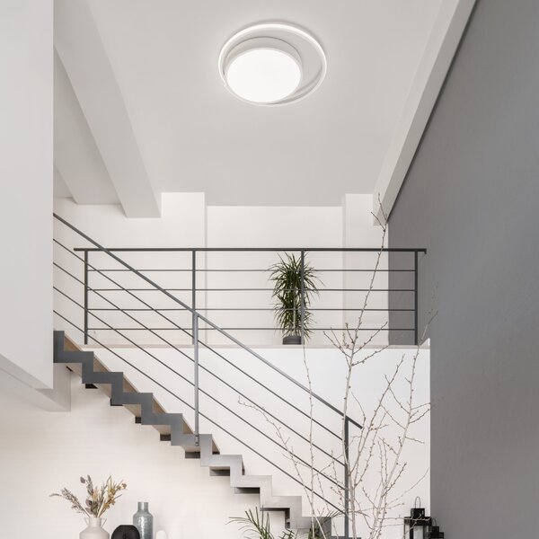 Bílé kovové stropní LED světlo Nova Luce Odrey 40 cm