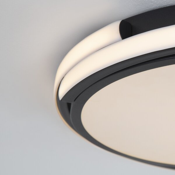 Černé kovové stropní LED světlo Nova Luce Odrey 40 cm