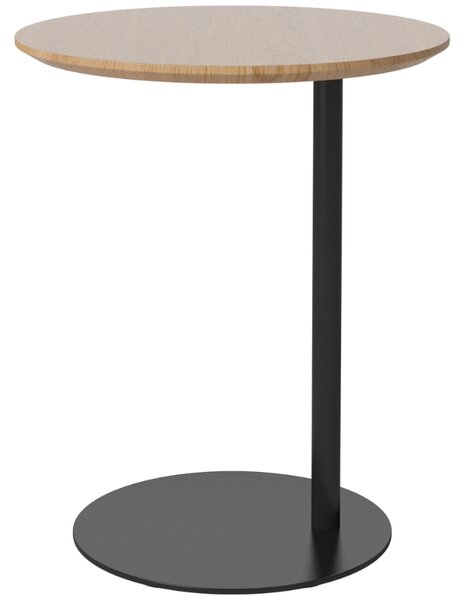Bolia Dubový odkládací stolek Pillar 45 cm s černou podnoží