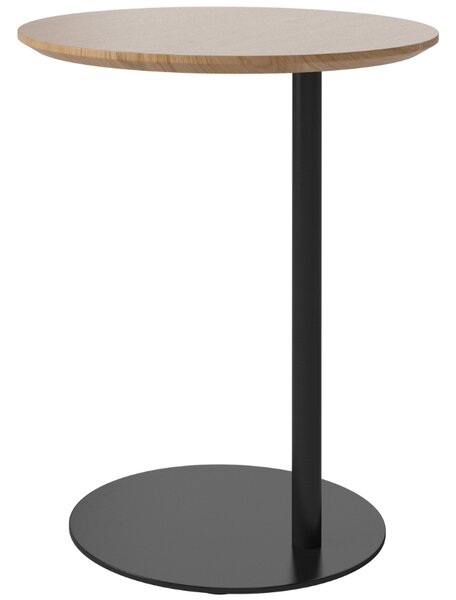 Bolia Dubový odkládací stolek Pillar 45 cm s černou podnoží