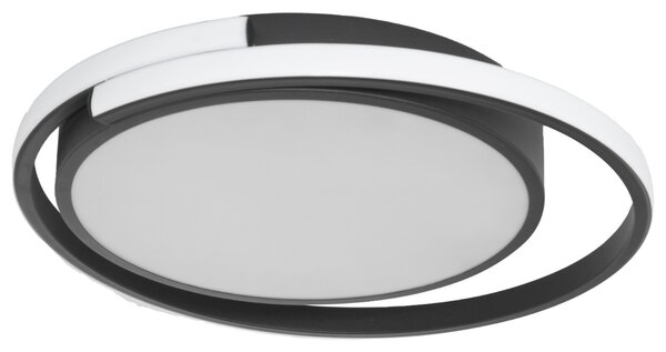 Černé kovové stropní LED světlo Nova Luce Odrey 40 cm
