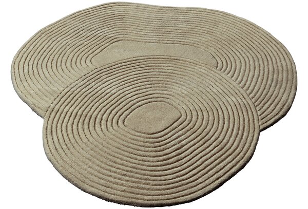 -25 % Dny MOMENTI– Bolia Tmavě béžový vlněný koberec Zen 140 x 145 cm