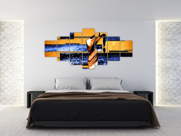 Obraz abstraktní malby (210x100 cm)