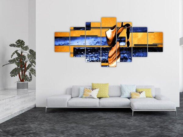 Obraz abstraktní malby (210x100 cm)