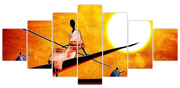 Obraz dobové starověké malby (210x100 cm)