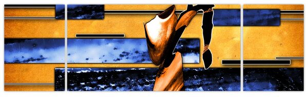 Obraz abstraktní malby (170x50 cm)
