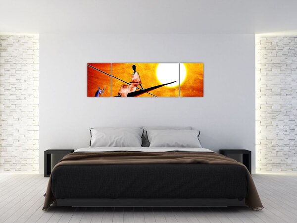 Obraz dobové starověké malby (170x50 cm)