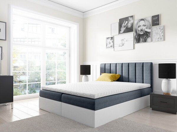 Kontinentální postel Figo, Rozměr postele: 120 x 200 cm, Barva:: ekokůže Soft 017 (bílá) + Spirit 13 Mirjan24 5902928429985