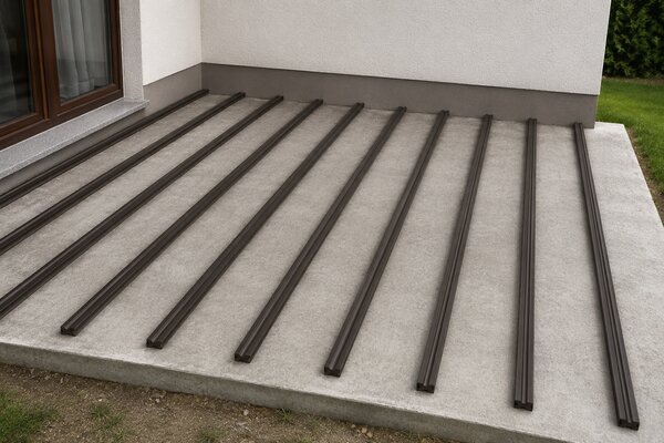 Podkladní hranoly pro WPC terasová prkna, 40 x 25 x 2850 mm, sada 10 ks
