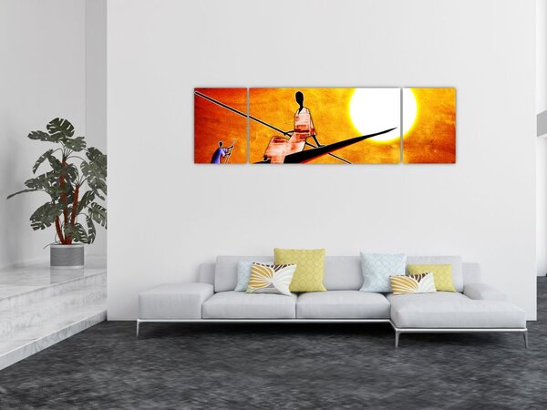 Obraz dobové starověké malby (170x50 cm)