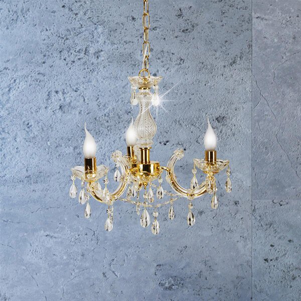 Candellux Maria Teresa závěsné svítidlo 3x40 W zlatá 33-94639
