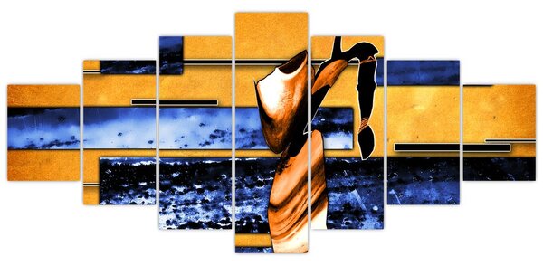 Obraz abstraktní malby (210x100 cm)