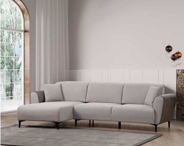 Rohová sedačka Aronaso (L) (šedá). Akce -25%