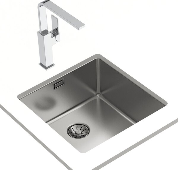 Teka Be Linea ocelový dřez se sifonem 44x44 cm ocel 115000064