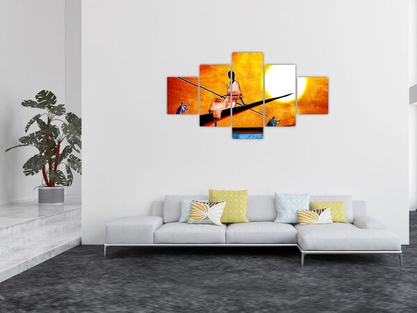 Obraz dobové starověké malby (125x70 cm)