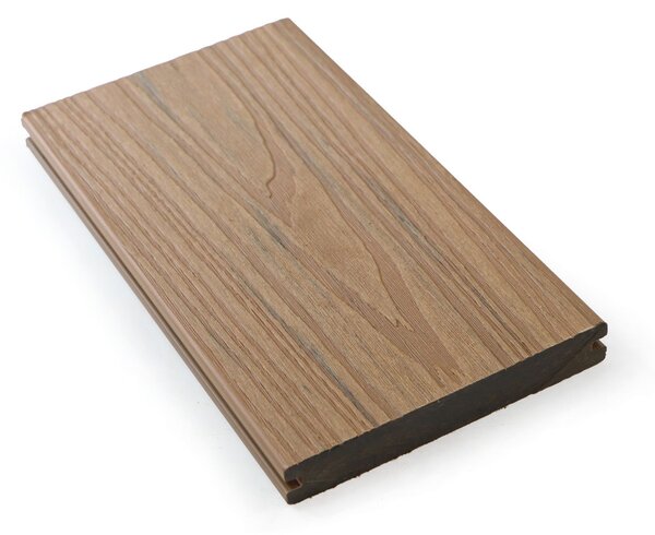Terasová prkna WPC koextrudovaná, plný profil, 140 x 23 x 2850 mm, 4 ks, teak