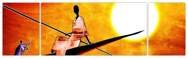 Obraz dobové starověké malby (170x50 cm)