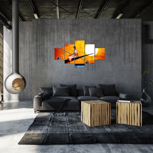 Obraz dobové starověké malby (125x70 cm)