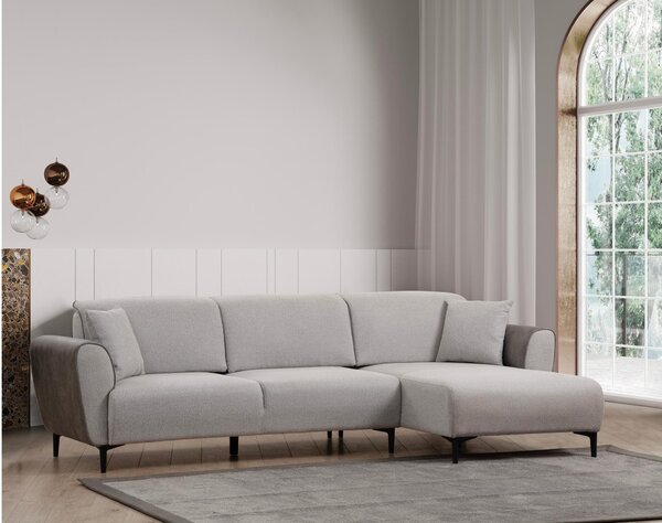 Rohová sedačka Aronaso (P) (šedá). Akce -25%