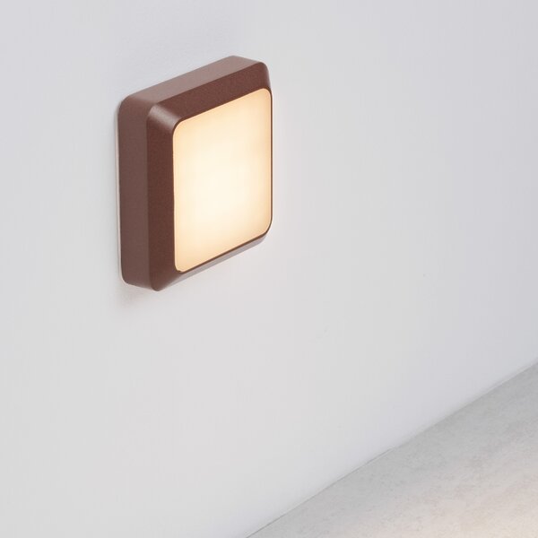 Hnědé kovové venkovní nástěnné LED světlo Nova Luce Appia